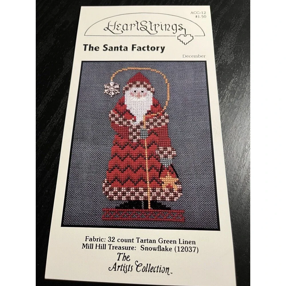 HeartStrings The Santa Factory Vintage Cross Stitch Patterns - Set of 4